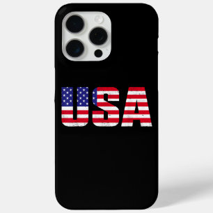 Coque iPhone 15 Pro Max Drapeau Américain Patriotique Pour Hommes Femmes E
