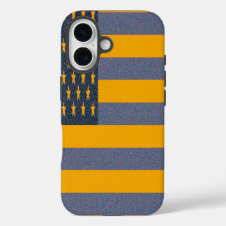 Coques iPhone 16 Drapeau américain rétro