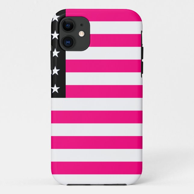 Coques Case-Mate iPhone drapeau américain rose (Dos)