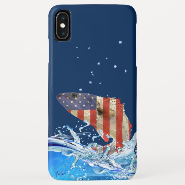 Coques Case-Mate iPhone Drapeau américain sautant hors de l'eau (Dos)