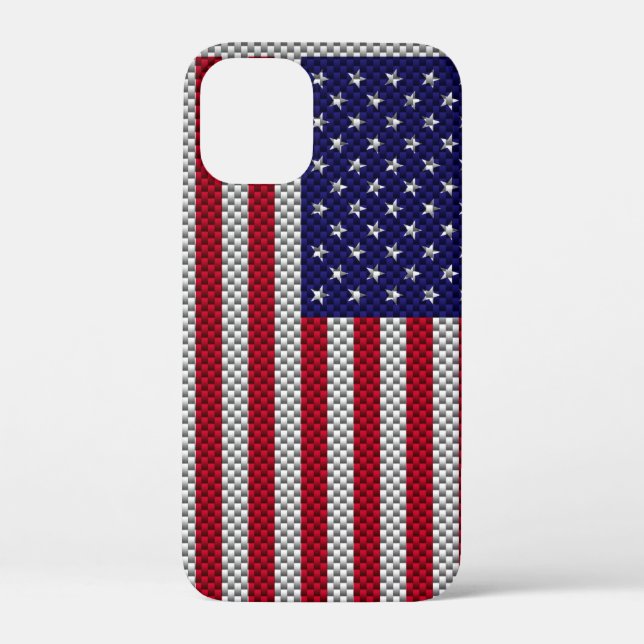 Coques Case-Mate iPhone Drapeau américain sur l'impression en fibre de car (Verso)