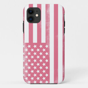 Etui iPhone Case-Mate Drapeau américain tendance rose Grunge