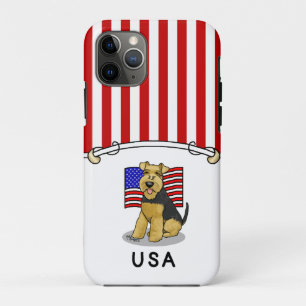Case-Mate iPhone Case Drapeau américain Welsh Terrier Dog - mignon