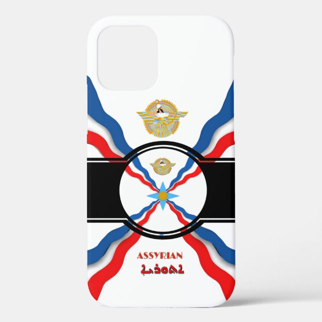 Coques Case-Mate iPhone Drapeau assyrien (Verso)