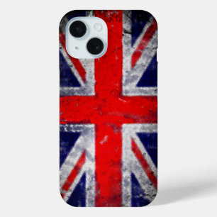 Coque Pour iPhone 15 drapeau bleu et rouge d'Angleterre