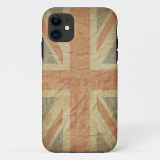 Coque iPhone 11 Drapeau britannique affligé