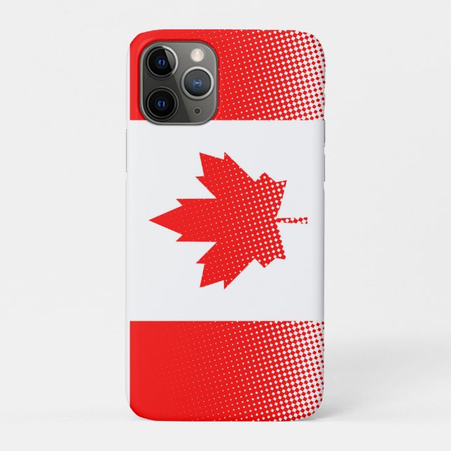 Coques Case-Mate iPhone Drapeau Canada avec effet demi-ton (Dos)