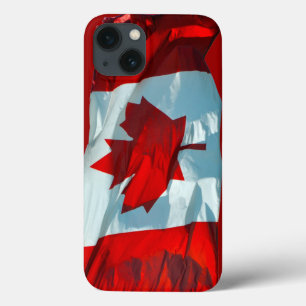 iPhone 13 Coque Drapeau canadien Feuille d'érable Image patriotiqu
