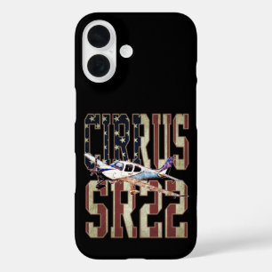 Coques iPhone 16 Drapeau Cirrus SR22 Aéronefs Vintage États-Unis