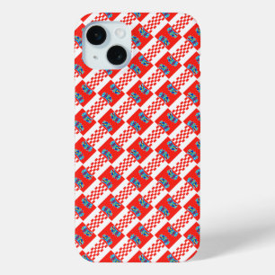 Coque iPhone 15 Mini Drapeau croate motif