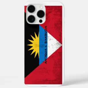 Coques iPhone 16 Pro Max Drapeau d'Antigua et Barbuda "Grunge" Look