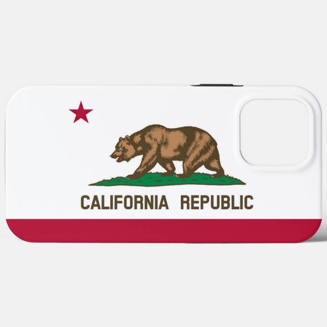 Coques Case-Mate iPhone Drapeau de Californie (Verso (horizontal))