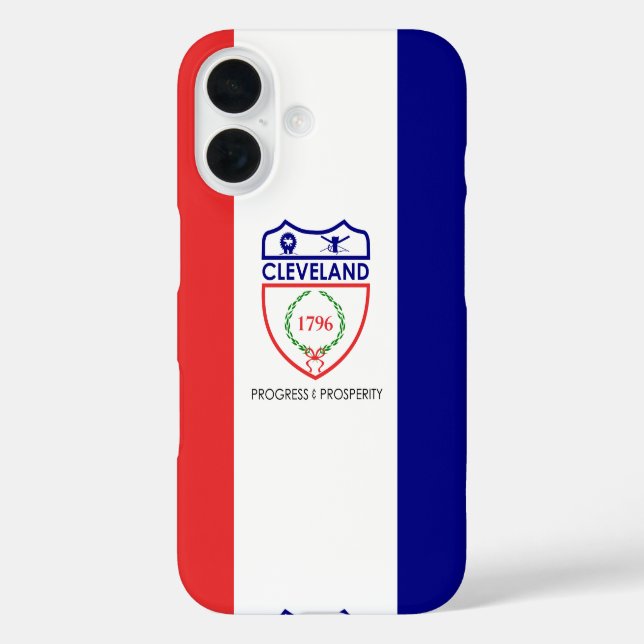 Coques Case-Mate iPhone Drapeau de Cleveland, Ohio (Verso)