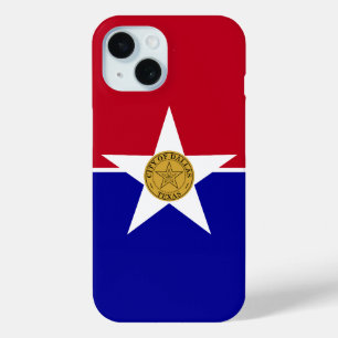 Coque Pour iPhone 15 Drapeau de Dallas, Texas