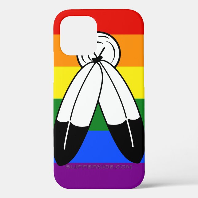 Coques Case-Mate iPhone Drapeau de fierté bispirituel de SlipperyJoe's sym (Verso)