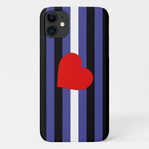 Case-Mate iPhone Case Drapeau de fierté en cuir et cœur