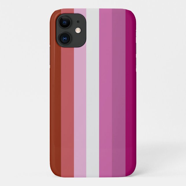 Coques Case-Mate iPhone Drapeau de fierté lesbienne (Origine) (Dos)