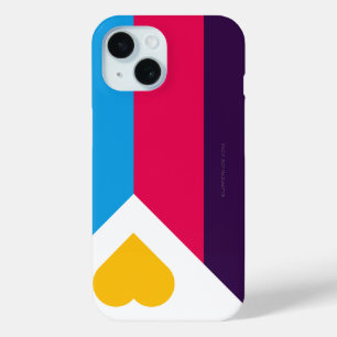 Coque Pour iPhone 15 Drapeau de fierté polyamoureuse tricolore de Slipp