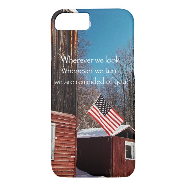 Coques Case-Mate iPhone Drapeau De Grange Rappels Patriotiques Tout Autour (Dos)
