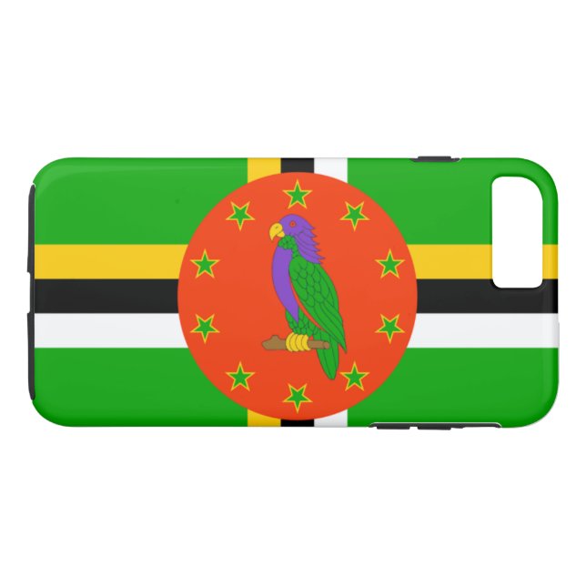 Coques Case-Mate iPhone Drapeau de la Dominique (Dos (Horizontal))