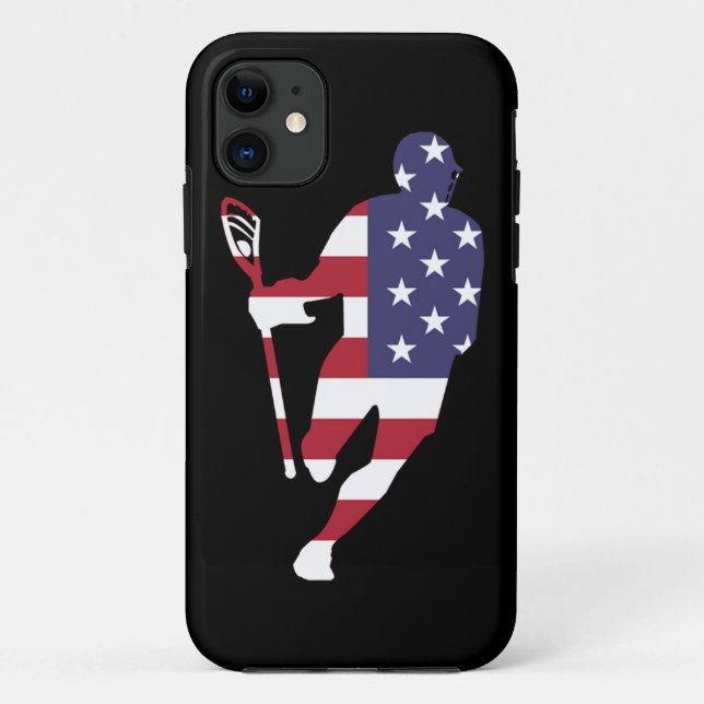 Coques Case-Mate iPhone Drapeau de la lacrosse IRH USA (Dos)