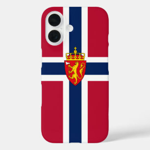 Coques iPhone 16 Drapeau de la Norvège/ Armoiries