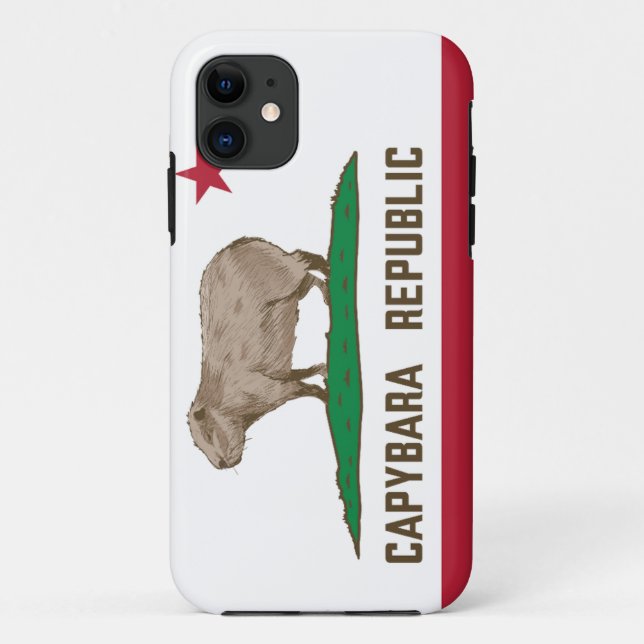 Coques Case-Mate iPhone Drapeau de la République de Capybara (Dos)