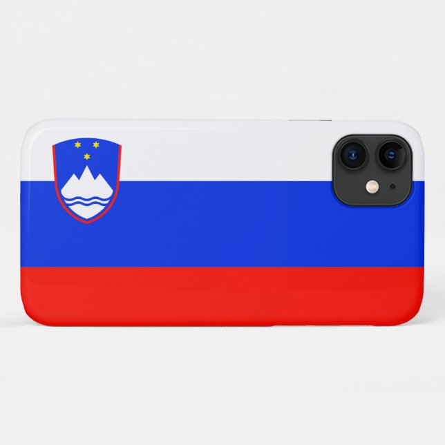 Coques Case-Mate iPhone Drapeau de la Slovénie (Dos (Horizontal))