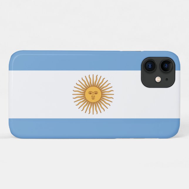 Coques Case-Mate iPhone Drapeau de l'Argentine (Dos (Horizontal))