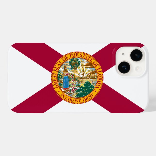 Coques Case-Mate iPhone Drapeau de l'État de Floride (Verso (horizontal))