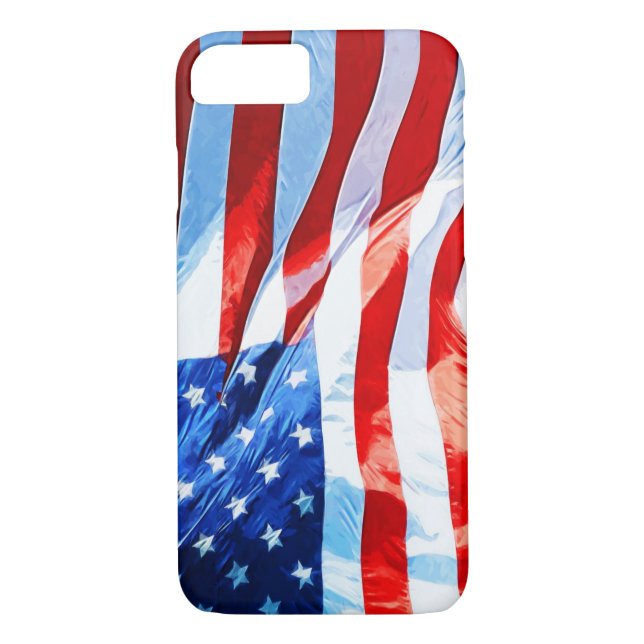 Coques Case-Mate iPhone Drapeau de l'impressionnisme Abstrait américain (Dos)