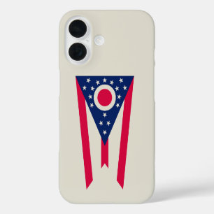 Coques iPhone 16 Drapeau de l'Ohio : la bannière Buckeye State