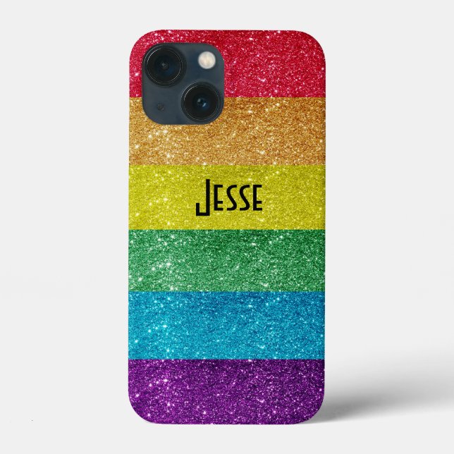 Coques Case-Mate iPhone Drapeau de Parties scintillant arc-en-ciel du Gay  (Verso)