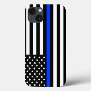Case-Mate iPhone Case Drapeau de police de la ligne bleue mince