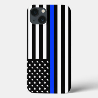 Case-Mate iPhone Case Drapeau de police de la ligne bleue mince
