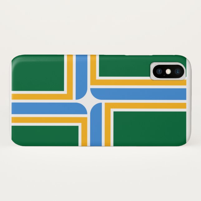 Coques Case-Mate iPhone Drapeau de Portland (Oregon) (Dos (Horizontal))