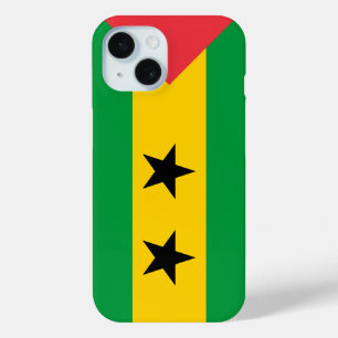 Coque Pour iPhone 15 Drapeau de São Tomé e Príncipe
