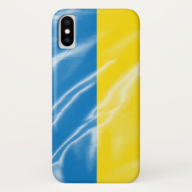 Coques Case-Mate iPhone drapeau de soie d'Ukraine (Dos)