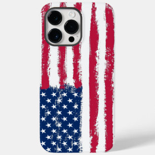 Coque Pour Pour iPhone 14 Pro Max Drapeau des États-Unis brossé Grunge