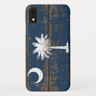 Case-Mate iPhone Case Drapeau d'État de la Caroline du Sud en bois ancie