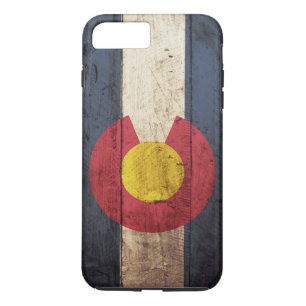 Coques Pour iPhone Drapeau d'état du Colorado sur le vieux grain en