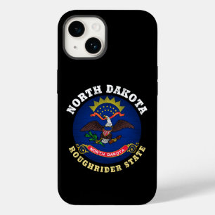 COQUE POUR iPhone 14 DRAPEAU D'ÉTAT DU NORD DAKOTA ROUGHRIDER