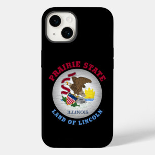 COQUE POUR iPhone 14 DRAPEAU D'ÉTAT ILLINOIS PRAIRIE