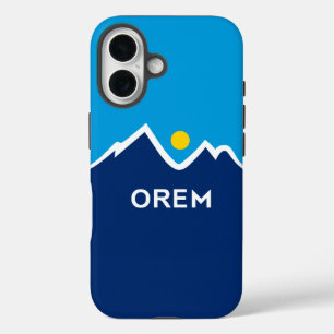 Coques iPhone 16 Drapeau d'Orem, Utah