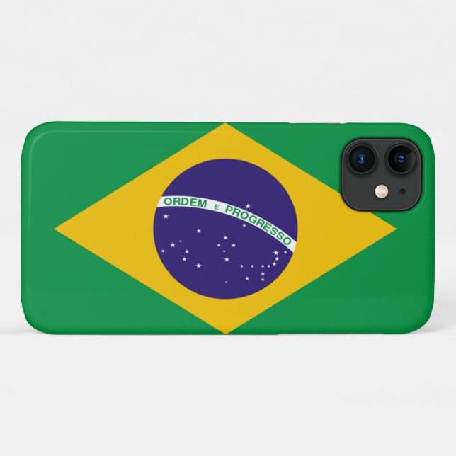 Coques Case-Mate iPhone Drapeau du Brésil (Dos (Horizontal))