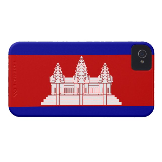 Coques Case-Mate iPhone Drapeau du Cambodge ; Cambodgien (Dos Horizontal)