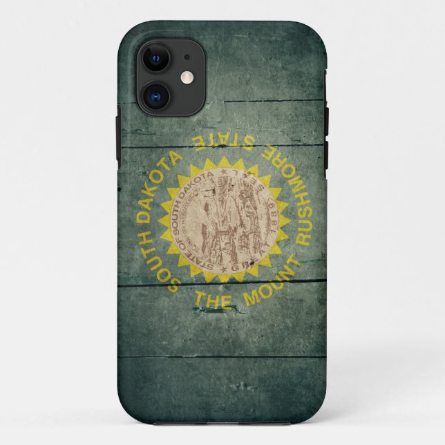 Coques Case-Mate iPhone Drapeau du Dakota du Sud du Bois sauvage (Dos)