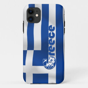 Coque Case-Mate Pour iPhone Drapeau du football de la Grèce