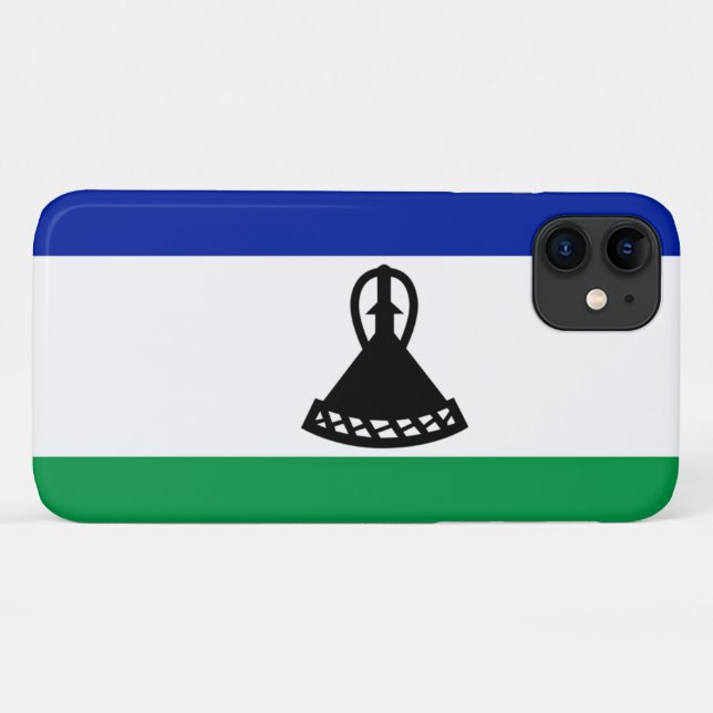 Coques Case-Mate iPhone Drapeau du Lesotho (Dos (Horizontal))