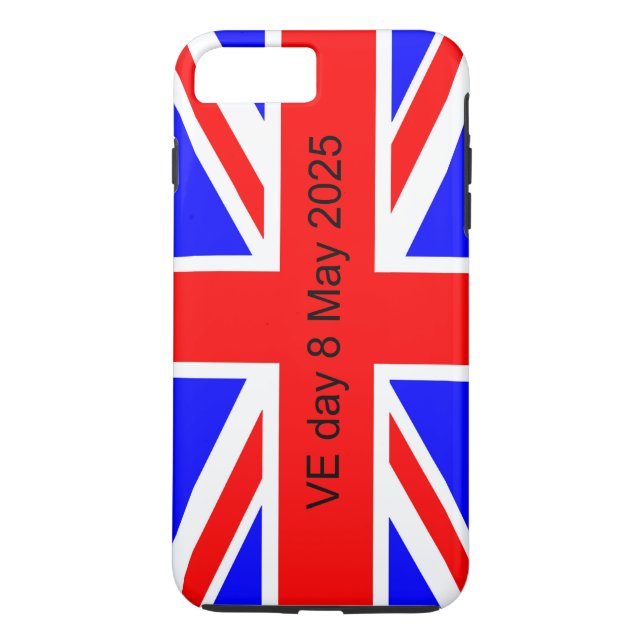 Coques Case-Mate iPhone Drapeau du Royaume-Uni VE jour 2025 (Dos)